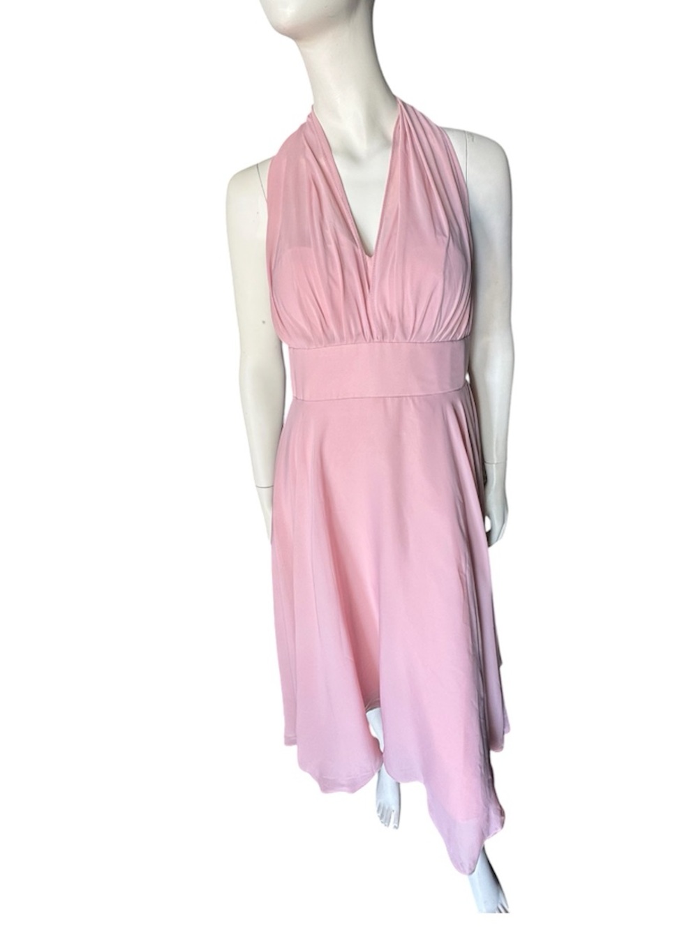 Beautiful Chiffon Halter Bridesmaid Dress Dusty Rose Various Sizes NWOT